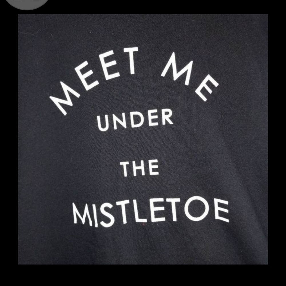 Old Navy Black Tee with White Text
